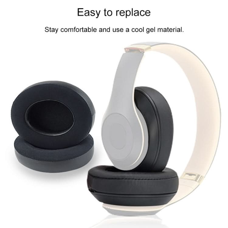 2 PCS For Beats Studio 2.0 / 3.0 Headphone Protective Cover Ice Gel Earmuffs (Grey White)