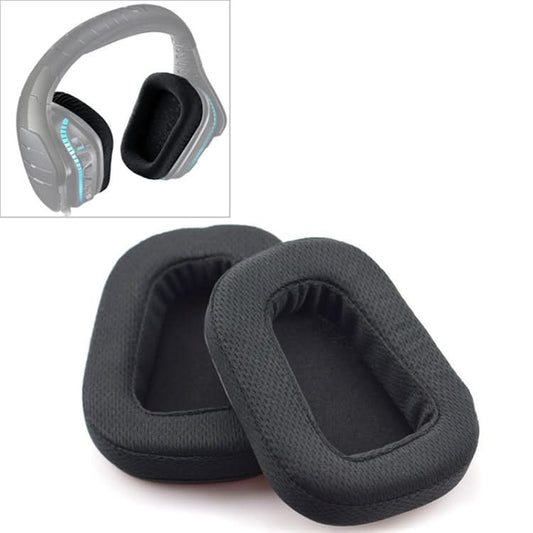 2 PCS For Logitech G633 G933 Earphone Cushion Cover Earmuffs Replacement Earpads with Mesh (Leather)