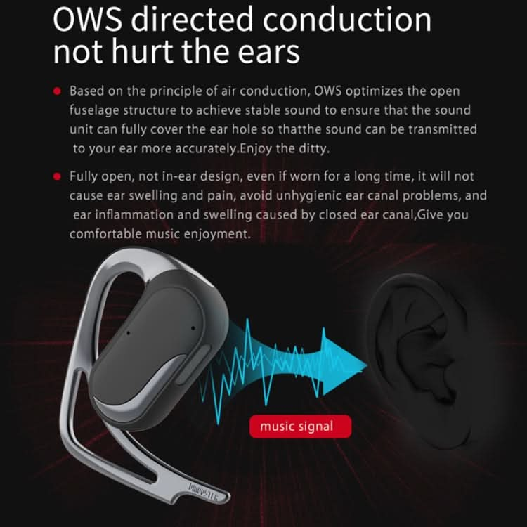 D Monster D13 Noise Reduction Air Conduction Wireless Bluetooth Sports Earphone