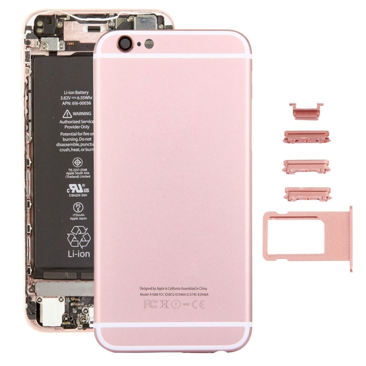 5 in 1 for iPhone 6s (Back Cover + Card Tray + Volume Control Key + Power Button + Mute Switch Vibrator Key) Full Assembly Housing Cover