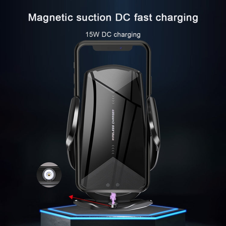 Q2 15W Universal Rotation Infrared Induction Magnetic Car Wireless Charging Mobile Phone Holder with Micro USB + 8 Pin + Type-C / USB-C Magnetic Connector ÎҵÄÉ̵ê