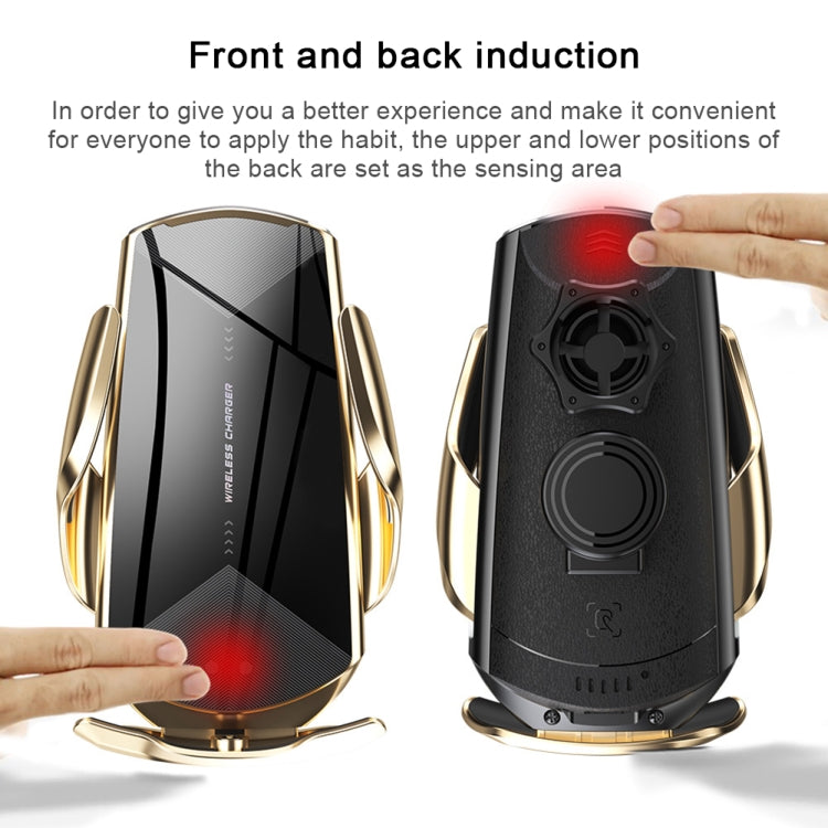 Q2 15W Universal Rotation Infrared Induction Magnetic Car Wireless Charging Mobile Phone Holder with Micro USB + 8 Pin + Type-C / USB-C Magnetic Connector ÎҵÄÉ̵ê