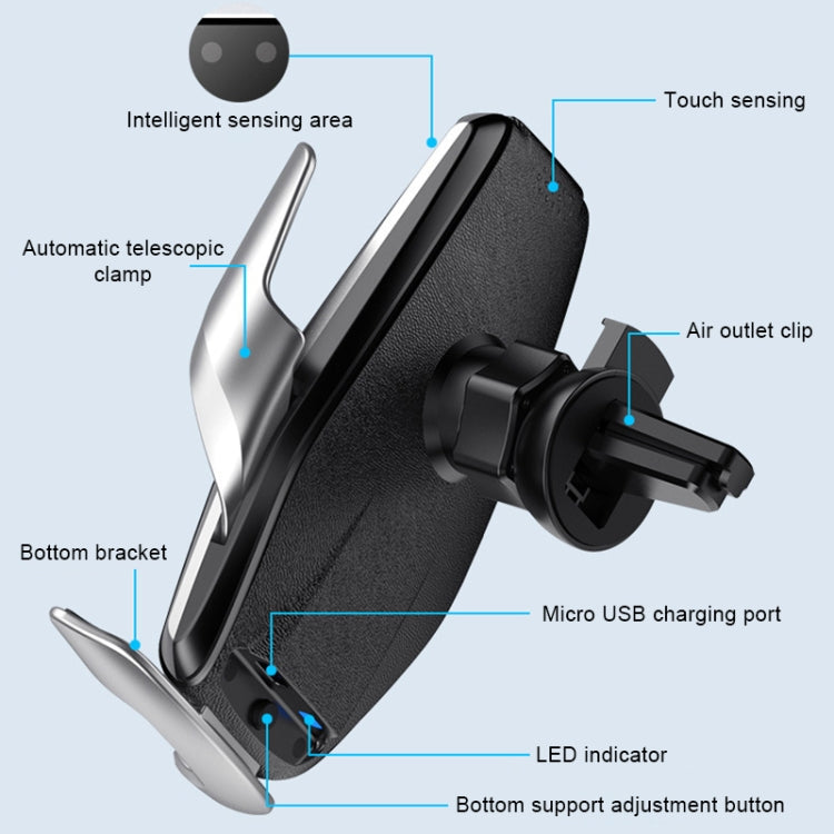 S7 15W QI 360 Degree Rotatable Infrared Induction Car Air Outlet Wireless Charging Mobile Phone Holder for 4.0-6.5 inch Mobile Phones ÎҵÄÉ̵ê