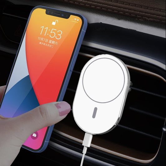 X19 Magsafe Car Air Outlet Vent Mount Clamp Holder 15W Fast Charging Qi Magnetic Wireless Charger ÎҵÄÉ̵ê