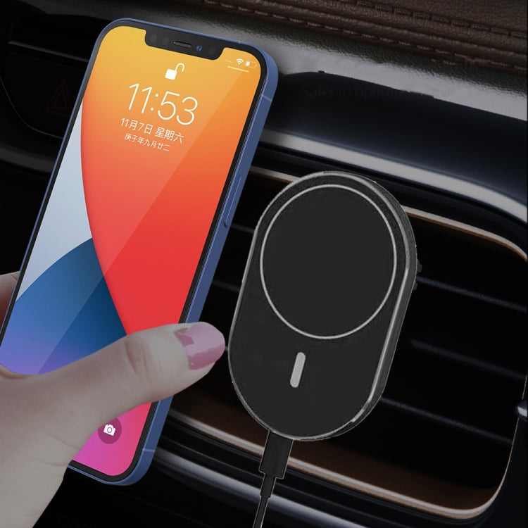 X19 Magsafe Car Air Outlet Vent Mount Clamp Holder 15W Fast Charging Qi Magnetic Wireless Charger