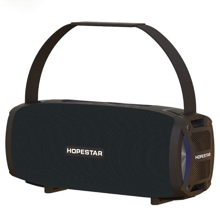 HOPESTAR H24 Pro TWS Portable Outdoor Waterproof Woven Textured Bluetooth Speaker with Rhythm Light, Support Hands-free Call & U Disk & TF Card & 3.5mm AUX & FM