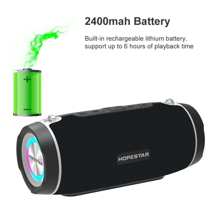 HOPESTAR H45 PARTY Portable Outdoor Waterproof Bluetooth Speaker, Support Hands-free Call & U Disk & TF Card & 3.5mm AUX & FM