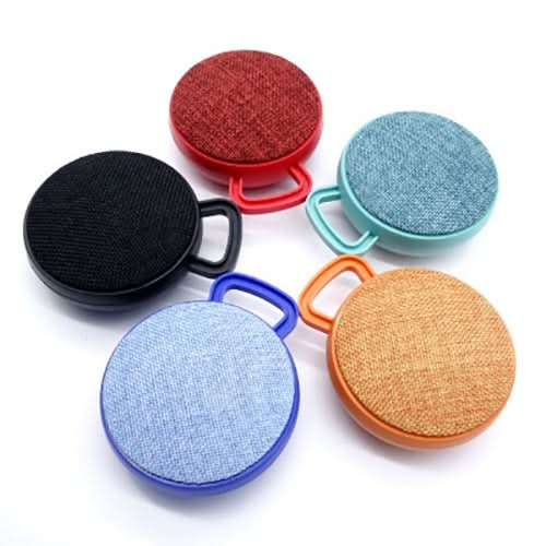 A01L Cloth Texture Round Portable Mini Bluetooth Speaker, Support Hands-free Call & TF Card