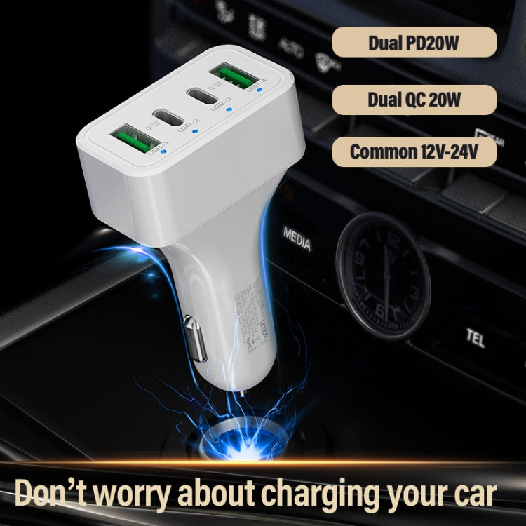 WLX-K26 40W Dual PD + Dual QC Multi-function Car Charger