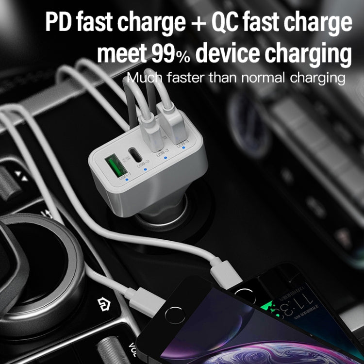 WLX-K26 40W Dual PD + Dual QC Multi-function Car Charger