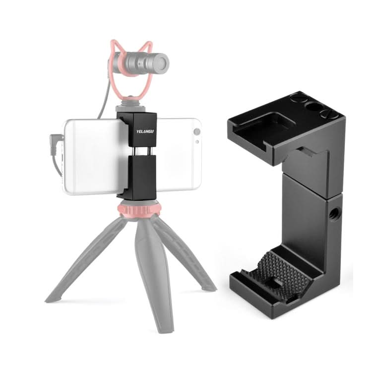 YELANGU PC141 Spring Style Auto Telescopic Phone Holder Bracket with Cold Shoe Base Mount My Store