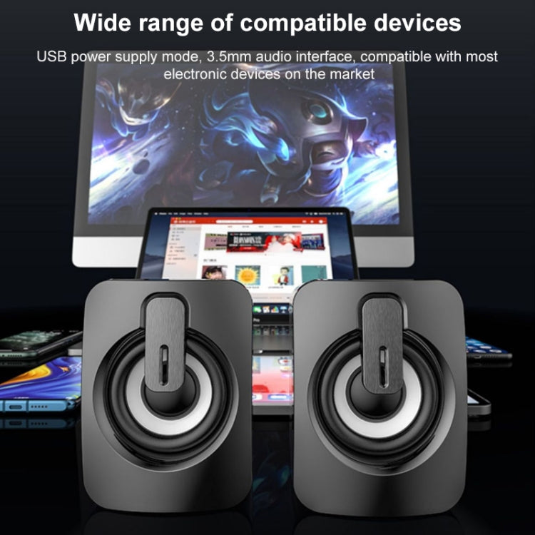 A2 USB 2.0 Wire-controlled Illuminated Mobile Phone Computer Mini Desktop Speaker My Store