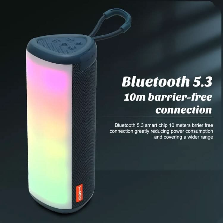 T&G TG357 Portable Wireless Bluetooth Speaker Outdoor Subwoofer with RGB Colorful Light & TWS