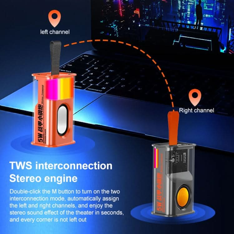 5W Portable Bullet TWS Wireless Bluetooth Speaker