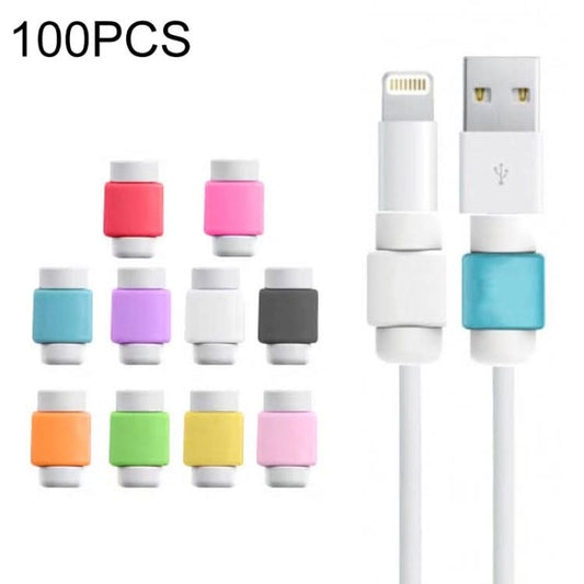 100 PCS Headphone Wire Data Cable Protection Cover Winder Cord Wrap Organizer, Random Color Delivery