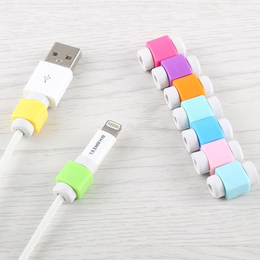 Headphone Wire Data Cable Protection Cover Winder Cord Wrap Organizer, Random Color Delivery