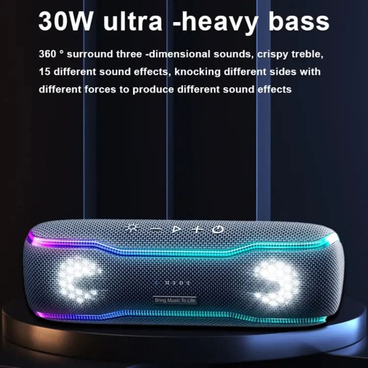 XDOBO BMTL BOSS IPX7 Waterproof Portable Wireless Bluetooth Speaker with RGB Colorful Light & TWS