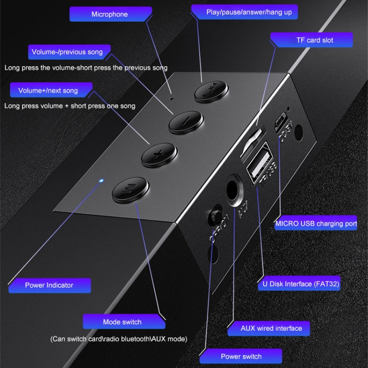 YINDIAO A36 Bluetooth 5.0 Smart Subwoofer Computer Wireless Bluetooth Speaker, Bluetooth Upgrade Version My Store