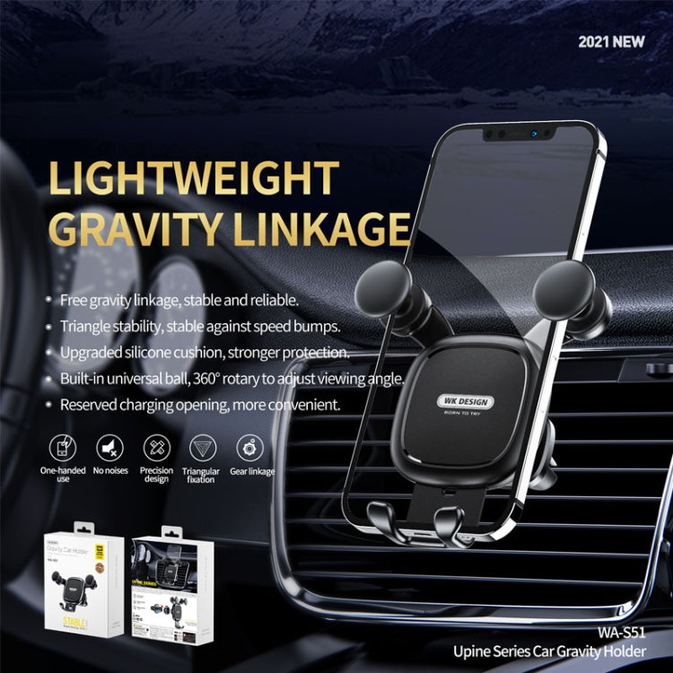 WK WA-S51 Excellent Product Series Gravity Air Vent Car Phone Holder Mount