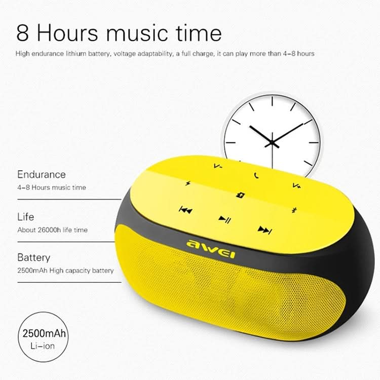 awei Y200 Wireless Bluetooth Speaker with Touch Buttons, Support Aux Line and TF Card