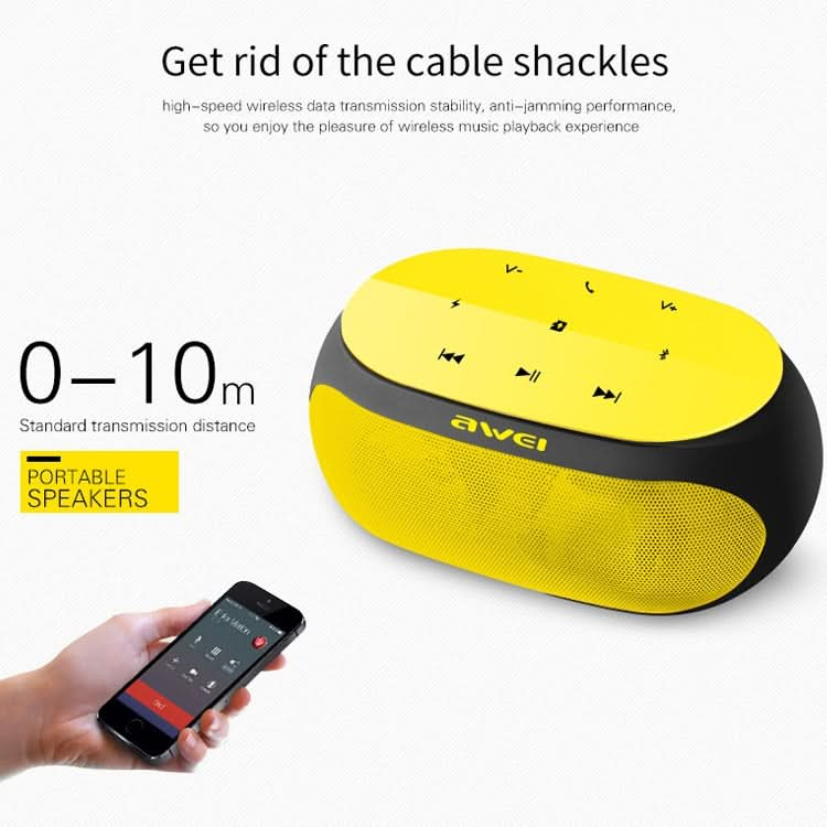 awei Y200 Wireless Bluetooth Speaker with Touch Buttons, Support Aux Line and TF Card