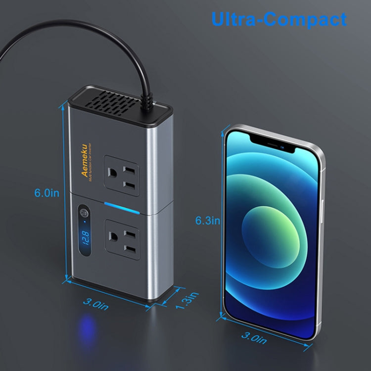 Aemeku Car 200W Inverter USB Power Converter Socket, US Plug ÎҵÄÉ̵ê