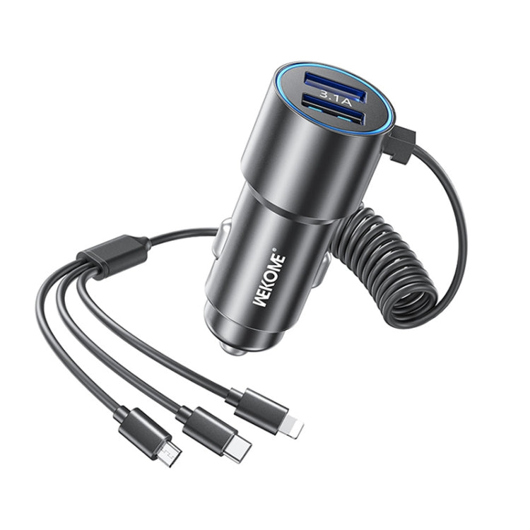 WK WP-C44 Pop Digital Series Ciahung 3-in-1 Cabled 33W Dual-USB Fast Car Charger ÎҵÄÉ̵ê