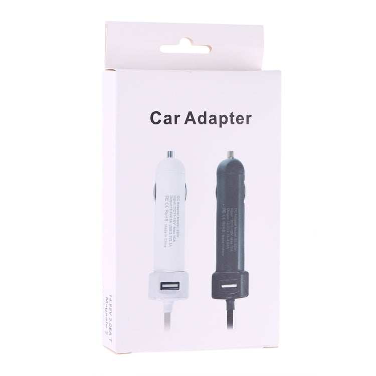 60W 5.1V 2.1A USB Interface Car Charger with 16.5V 3.65A L MagSafe Interface Data Cable-Reluova