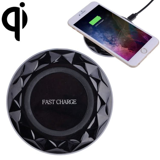 DC5V Input Diamond Qi Standard Fast Charging Wireless Charger, Cable Length: 1m