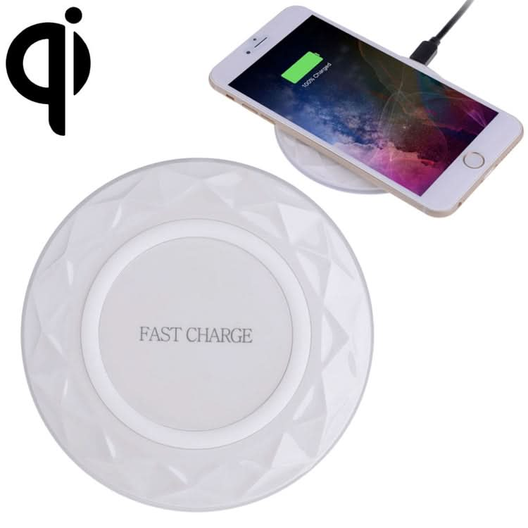 DC5V Input Diamond Qi Standard Fast Charging Wireless Charger, Cable Length: 1m