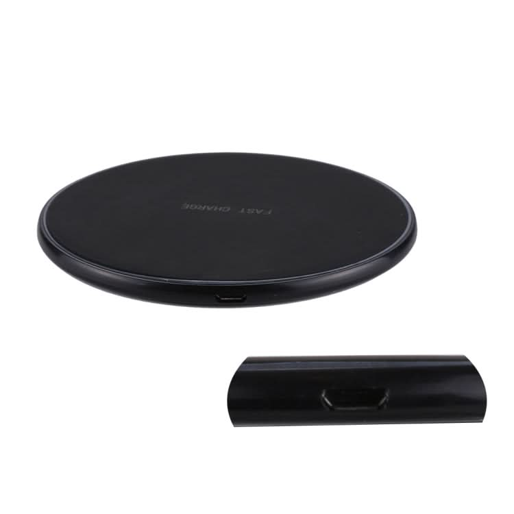 DC 9V 1.67A / 5V 1A Universal Round Shape Qi Standard Fast Wireless Charger with Indicator Light