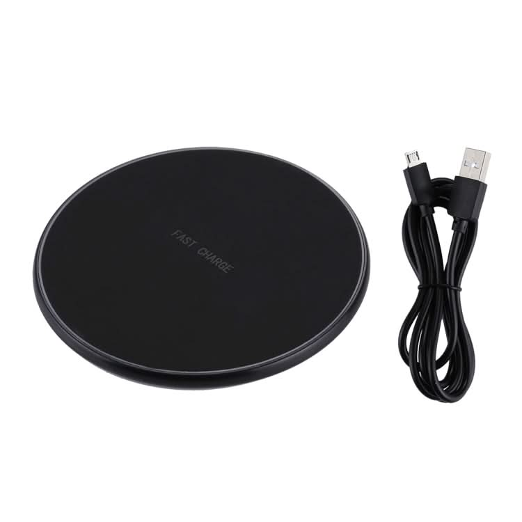 DC 9V 1.67A / 5V 1A Universal Round Shape Qi Standard Fast Wireless Charger with Indicator Light