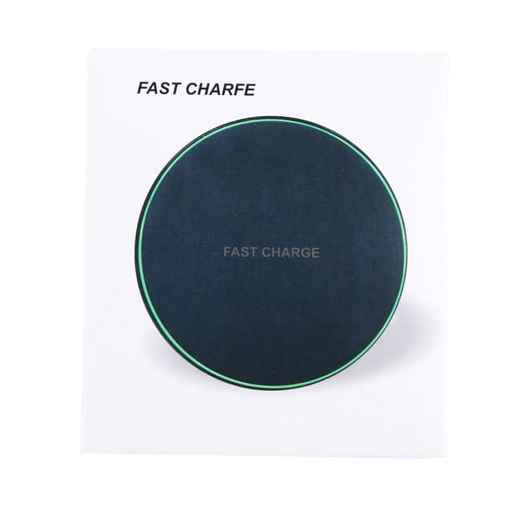 DC 9V 1.67A / 5V 1A Universal Round Shape Qi Standard Fast Wireless Charger with Indicator Light