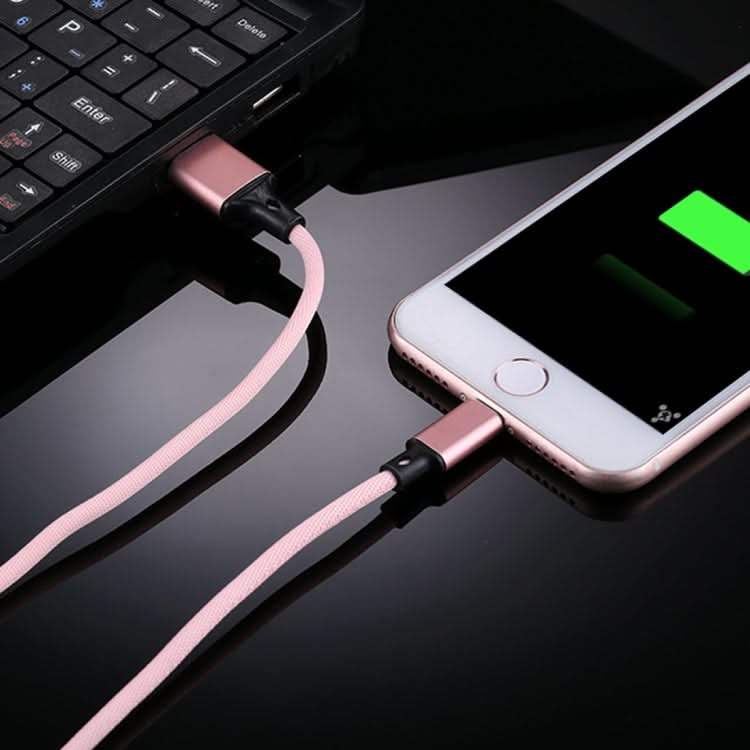 1m 2A USB to 8 Pin Nylon Weave Style Data Sync Charging Cable