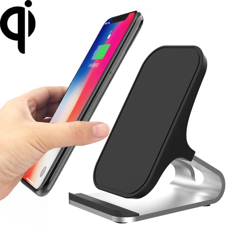 HAMTOD M5 15W Intelligent Dual Coil Design Qi Standard Holder Wireless Charger with Indicator Light, Support Fast Charging