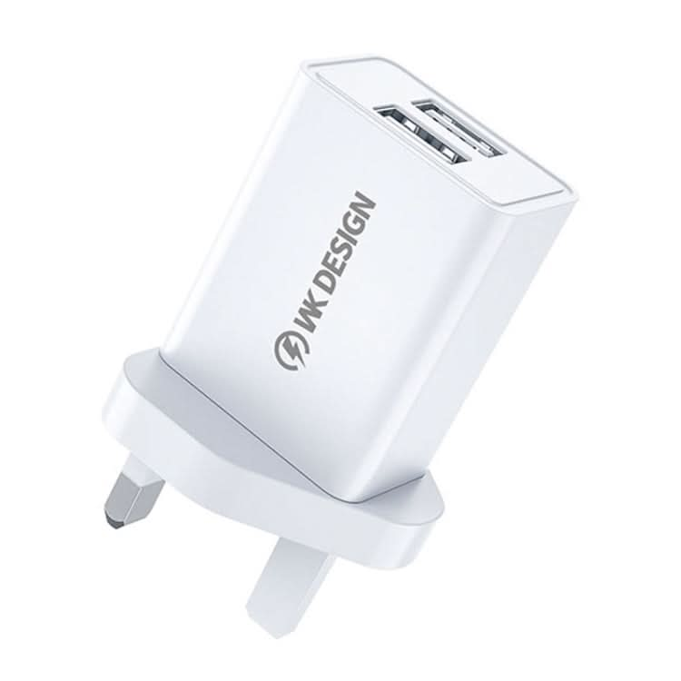 WK WP-U119 10W Dual USB Ports Travel Charger Power Adapter, UK Plug