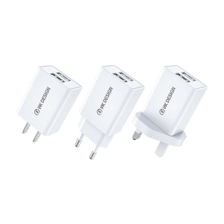 WK WP-U119 10W Dual USB Ports Travel Charger Power Adapter, EU Plug