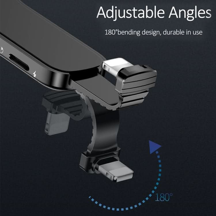 LXS08 8 Pin to 8 Pin + 3.5mm Audio Plug Ring Holder Fast Charging Adapter