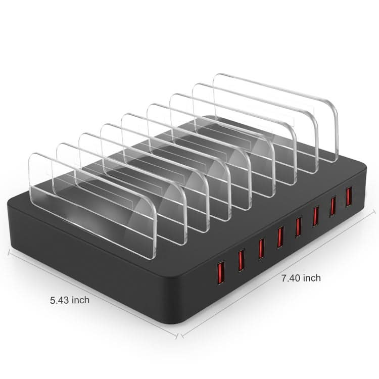 X6 96W 2.4A 8 USB Ports Smart Charger with Detachable Bezel, EU Plug