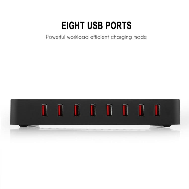 X6 96W 2.4A 8 USB Ports Smart Charger with Detachable Bezel, EU Plug