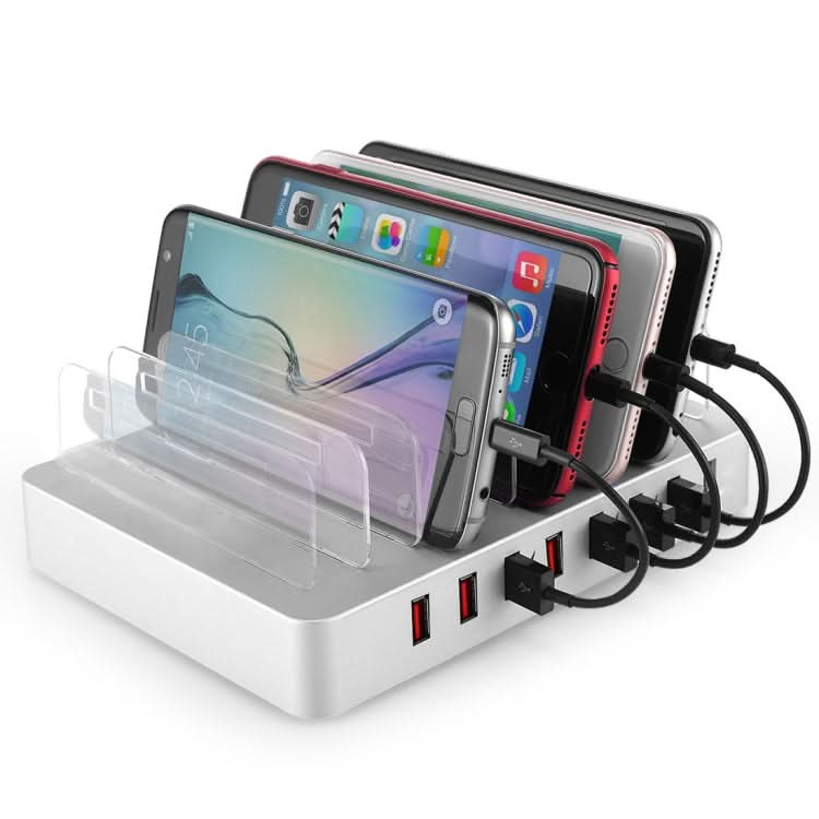 X6 96W 2.4A 8 USB Ports Smart Charger with Detachable Bezel, EU Plug