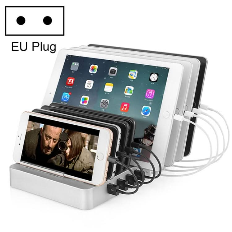 X6 96W 2.4A 8 USB Ports Smart Charger with Detachable Bezel, EU Plug