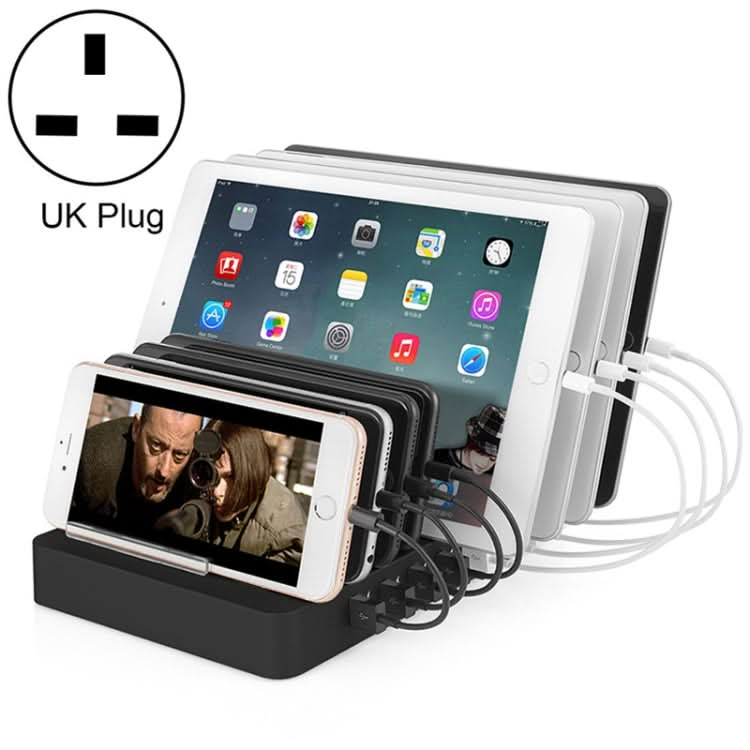 X6 96W 2.4A 8 USB Ports Smart Charger with Detachable Bezel, UK Plug