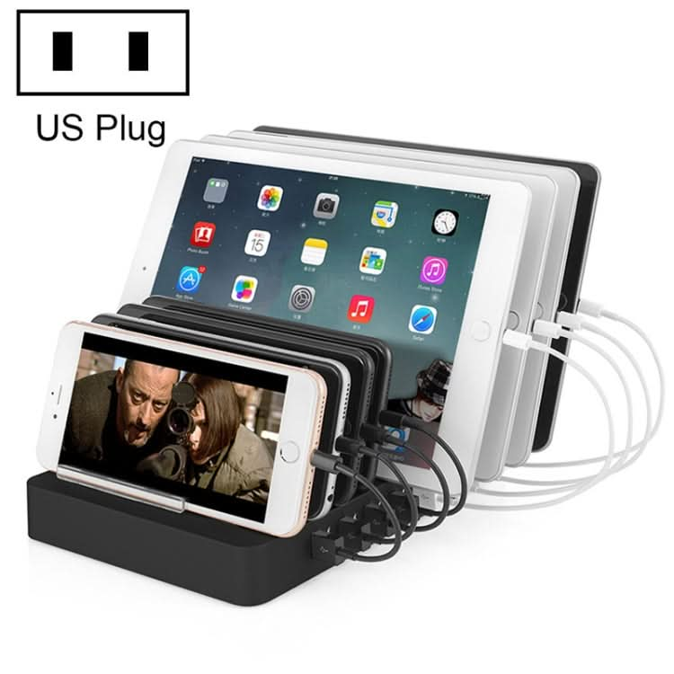 X6 96W 2.4A 8 USB Ports Smart Charger with Detachable Bezel, US Plug