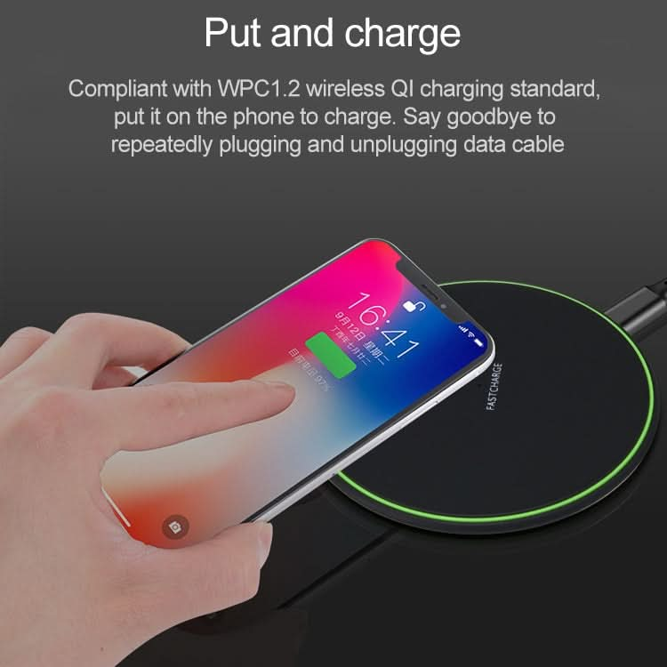 KD-1 Ultra-thin 10W Fast Charging Wireless Charger for Android Phones & iPhone