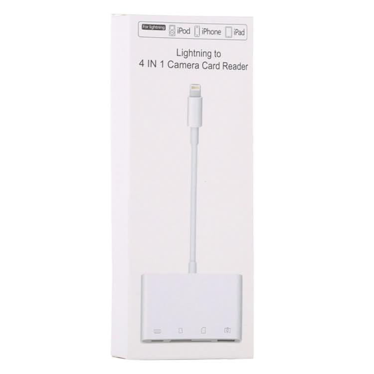 NK-108L 8 Pin to USB + TF Card + SD Card Camera Reader Adapter, Compatible with IOS 9.1 and Above Systems