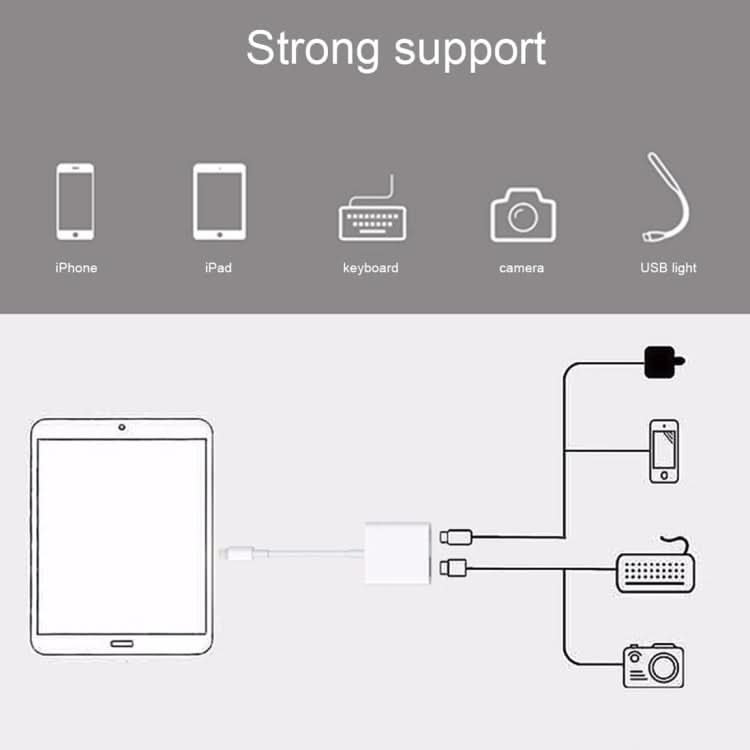 NK101 8 Pin to USB Camera Reader Adapter, Compatible with IOS 9.1 and Above Systems