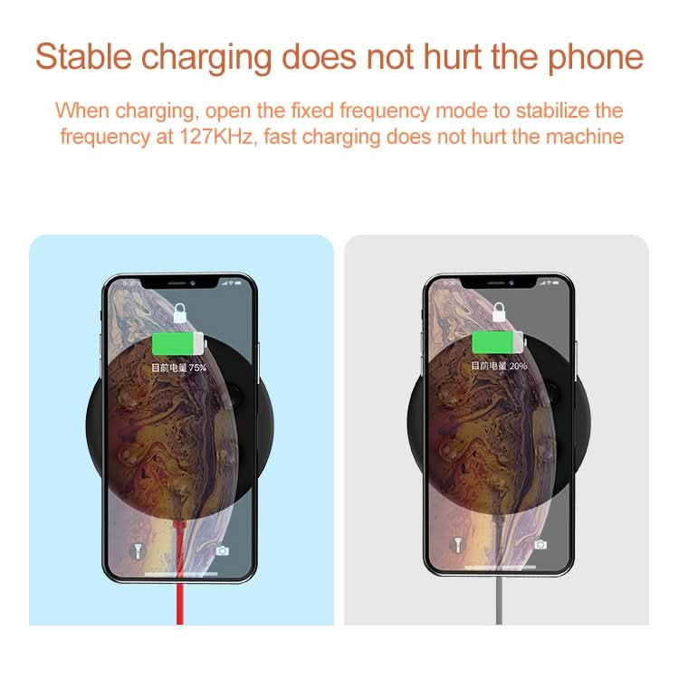 10W Portable Suction Cup Mobile Phone Fast Charging Wireless Charger, Length: 1.5m