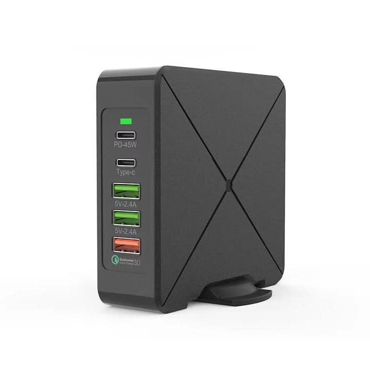 F88 3 x USB + 2 x USB-C / Type-C Ports QC3.0 Desktop Charger