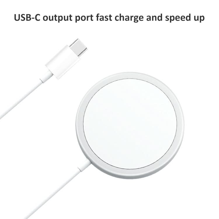 OJD-63 15W Aluminum Alloy Style Round Magsafe Magnetic Wireless Charger